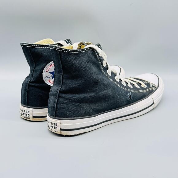 Converse Shoes Men 8 Black Canvas Chuck Taylor All Star High Top Lace Up Sneaker - Picture 7 of 10